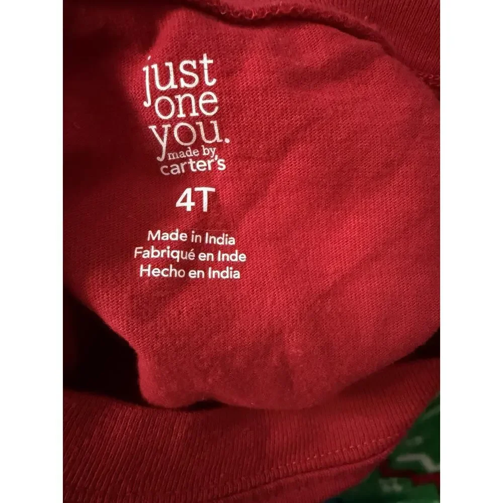 Valentines Dinosaur Long Sleeve Red Cotton Tshirt Carters Sz 4T